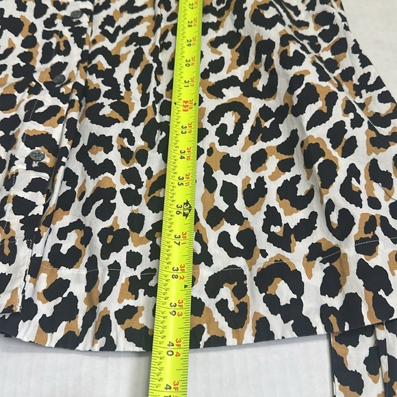 J. Crew Factory Women’s Size8 Leopard Tie Waist Button Down Shirt Midi Dress NWT - Picture 12 of 13